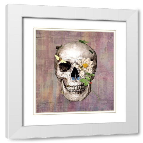 Bugskull White Modern Wood Framed Art Print with Double Matting by Smith, Karen