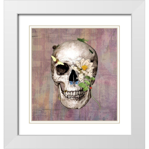 Bugskull White Modern Wood Framed Art Print with Double Matting by Smith, Karen