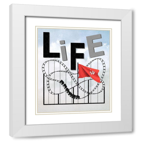 Life White Modern Wood Framed Art Print with Double Matting by Smith, Karen