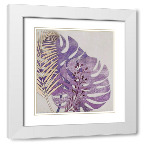 Tropics White Modern Wood Framed Art Print with Double Matting by Smith, Karen
