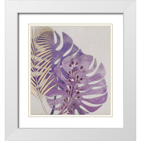 Tropics White Modern Wood Framed Art Print with Double Matting by Smith, Karen