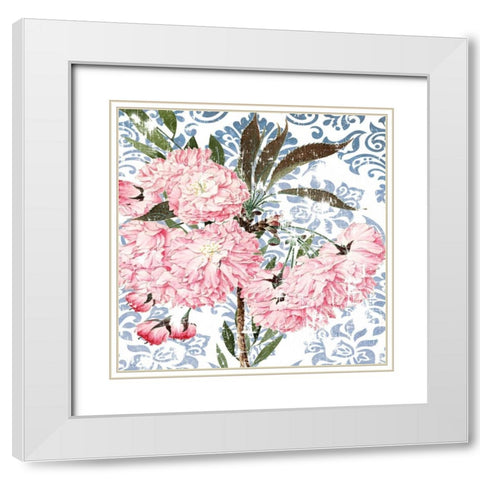 Rosewall I White Modern Wood Framed Art Print with Double Matting by Smith, Karen
