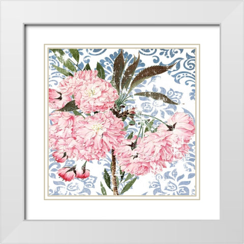 Rosewall I White Modern Wood Framed Art Print with Double Matting by Smith, Karen