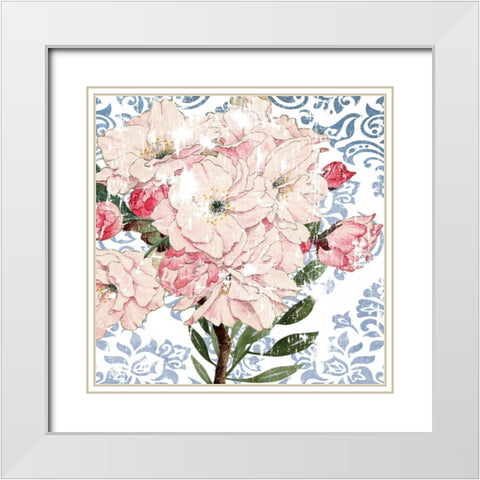 Rosewall II White Modern Wood Framed Art Print with Double Matting by Smith, Karen