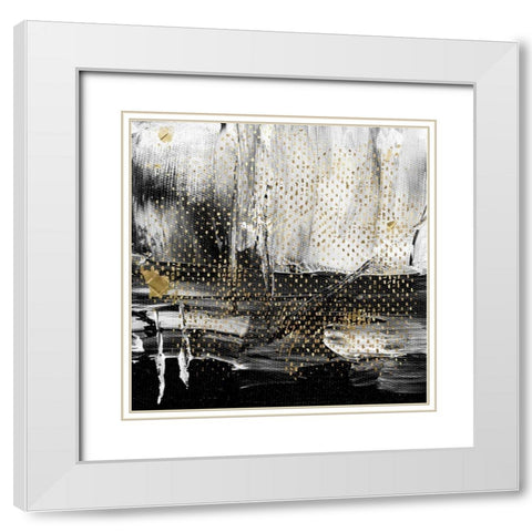 Sprinkles I White Modern Wood Framed Art Print with Double Matting by Smith, Karen