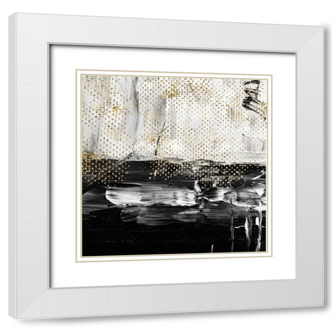 Sprinkles II White Modern Wood Framed Art Print with Double Matting by Smith, Karen