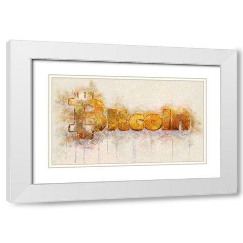 Bitcoin Era IV White Modern Wood Framed Art Print with Double Matting by Surma, Agata