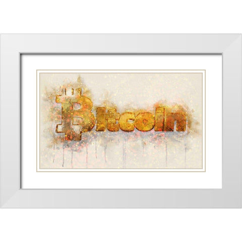 Bitcoin Era IV White Modern Wood Framed Art Print with Double Matting by Surma, Agata