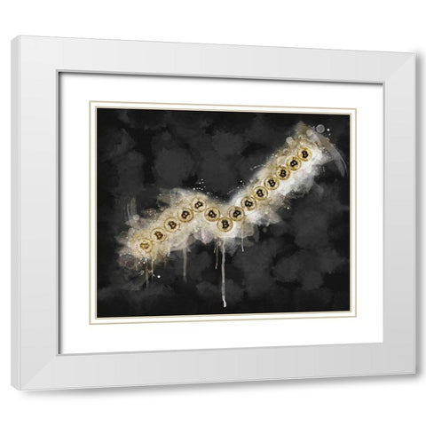 Bitcoin Going Up White Modern Wood Framed Art Print with Double Matting by Surma, Agata