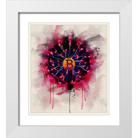 Bitcoin Future White Modern Wood Framed Art Print with Double Matting by Surma, Agata