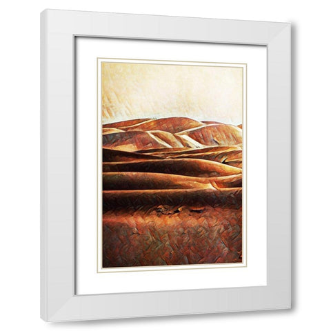 Sahara Sand Dunes I White Modern Wood Framed Art Print with Double Matting by Aldridge, Ashley