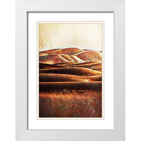 Sahara Sand Dunes I White Modern Wood Framed Art Print with Double Matting by Aldridge, Ashley