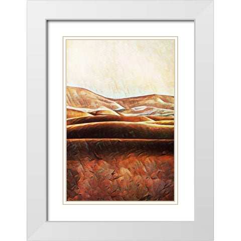 Sahara Sand Dunes II White Modern Wood Framed Art Print with Double Matting by Aldridge, Ashley