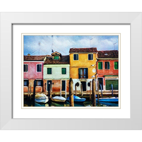 Colour Me Murano White Modern Wood Framed Art Print with Double Matting by Aldridge, Ashley