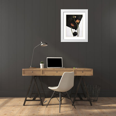 Modern Poppy Arrangement I White Modern Wood Framed Art Print with Double Matting by Aldridge, Ashley