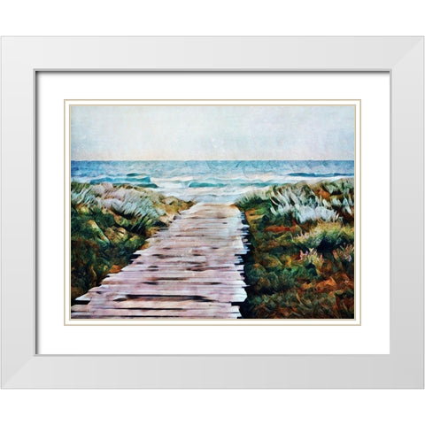 Pathway of Peace White Modern Wood Framed Art Print with Double Matting by Aldridge, Ashley