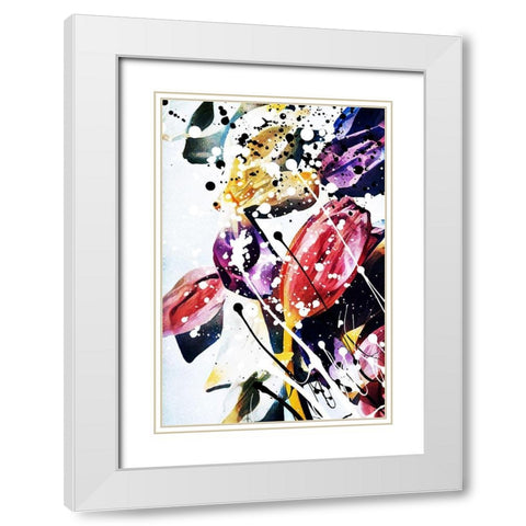 Pretty Pulled Petals I White Modern Wood Framed Art Print with Double Matting by Aldridge, Ashley