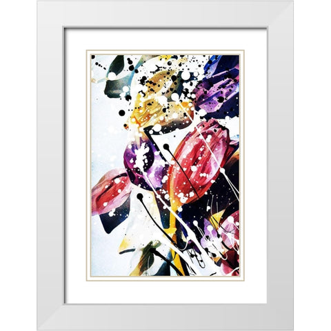 Pretty Pulled Petals I White Modern Wood Framed Art Print with Double Matting by Aldridge, Ashley
