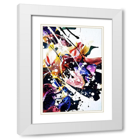 Pretty Pulled Petals II White Modern Wood Framed Art Print with Double Matting by Aldridge, Ashley
