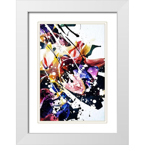 Pretty Pulled Petals II White Modern Wood Framed Art Print with Double Matting by Aldridge, Ashley
