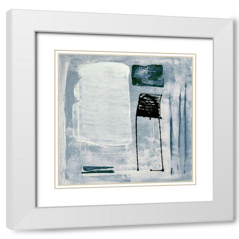 Mozaic 20 White Modern Wood Framed Art Print with Double Matting by Aryai, Sia