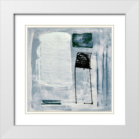 Mozaic 20 White Modern Wood Framed Art Print with Double Matting by Aryai, Sia