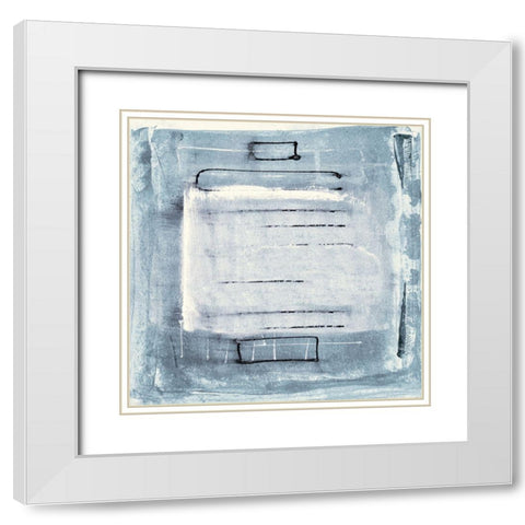 Mozaic 21 White Modern Wood Framed Art Print with Double Matting by Aryai, Sia