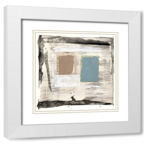 Mozaic 22 White Modern Wood Framed Art Print with Double Matting by Aryai, Sia