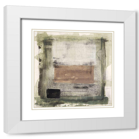 Mozaic 26 White Modern Wood Framed Art Print with Double Matting by Aryai, Sia