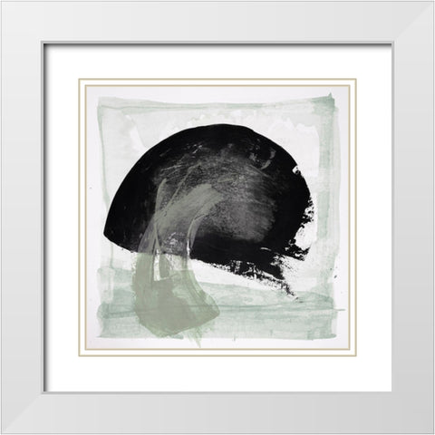 Mozaic 27 White Modern Wood Framed Art Print with Double Matting by Aryai, Sia