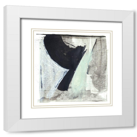 Mozaic 28 White Modern Wood Framed Art Print with Double Matting by Aryai, Sia