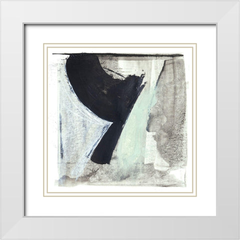 Mozaic 28 White Modern Wood Framed Art Print with Double Matting by Aryai, Sia