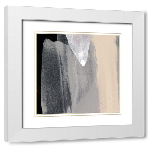 Mozaic 47 White Modern Wood Framed Art Print with Double Matting by Aryai, Sia