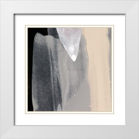 Mozaic 47 White Modern Wood Framed Art Print with Double Matting by Aryai, Sia