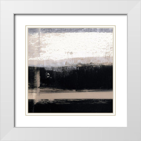 Mozaic 48 White Modern Wood Framed Art Print with Double Matting by Aryai, Sia