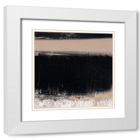 Mozaic 49 White Modern Wood Framed Art Print with Double Matting by Aryai, Sia