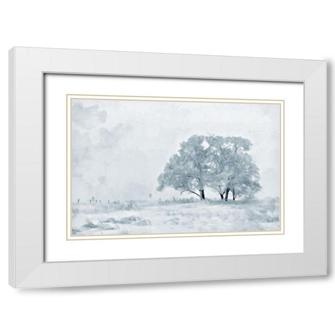 Snow Tree White Modern Wood Framed Art Print with Double Matting by Curinga, Kim