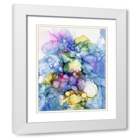 Pansy Explosion White Modern Wood Framed Art Print with Double Matting by Curinga, Kim