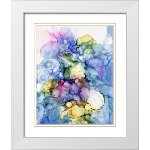 Pansy Explosion White Modern Wood Framed Art Print with Double Matting by Curinga, Kim