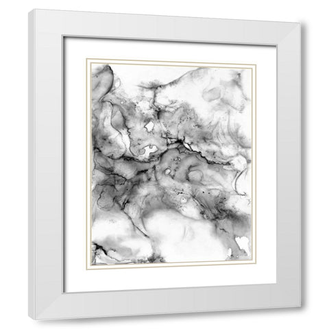 Marble White Modern Wood Framed Art Print with Double Matting by Curinga, Kim
