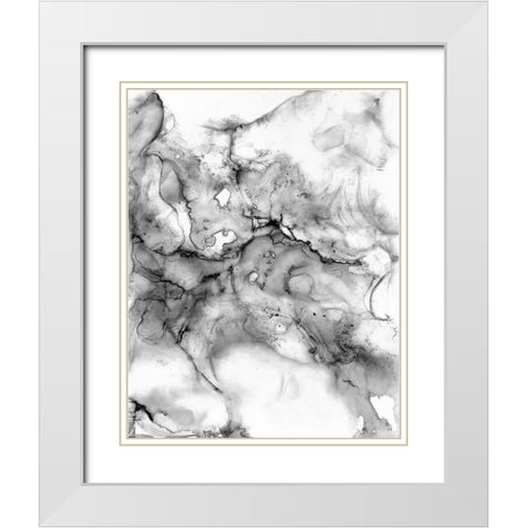 Marble White Modern Wood Framed Art Print with Double Matting by Curinga, Kim