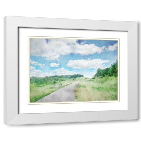 Trail Path White Modern Wood Framed Art Print with Double Matting by Curinga, Kim
