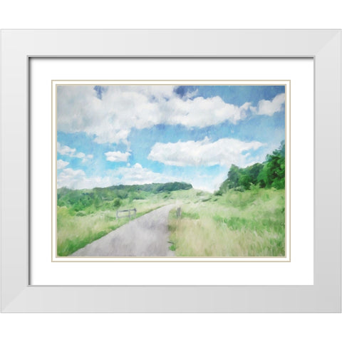 Trail Path White Modern Wood Framed Art Print with Double Matting by Curinga, Kim