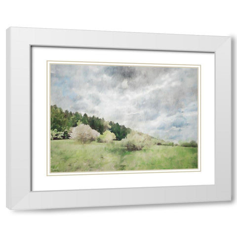 Trees in Bloom White Modern Wood Framed Art Print with Double Matting by Curinga, Kim