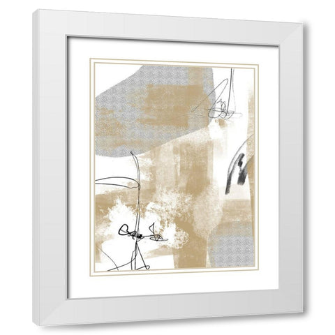 Scratched Lumber I White Modern Wood Framed Art Print with Double Matting by Holman, Nicholas