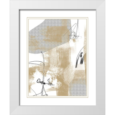 Scratched Lumber I White Modern Wood Framed Art Print with Double Matting by Holman, Nicholas