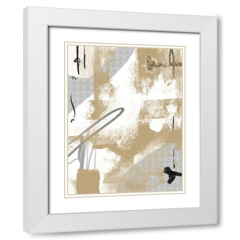 Scratched Lumber II White Modern Wood Framed Art Print with Double Matting by Holman, Nicholas