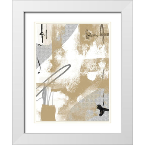 Scratched Lumber II White Modern Wood Framed Art Print with Double Matting by Holman, Nicholas