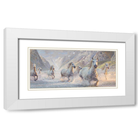 Spirited Splashers White Modern Wood Framed Art Print with Double Matting by Hunziker, Steve