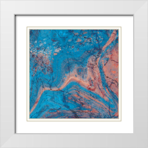 Craquelure II White Modern Wood Framed Art Print with Double Matting by Hunziker, Steve